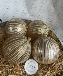 Vánoční paprsky šampaň 10 cm Vánoční paprsky šampaň 10 cm